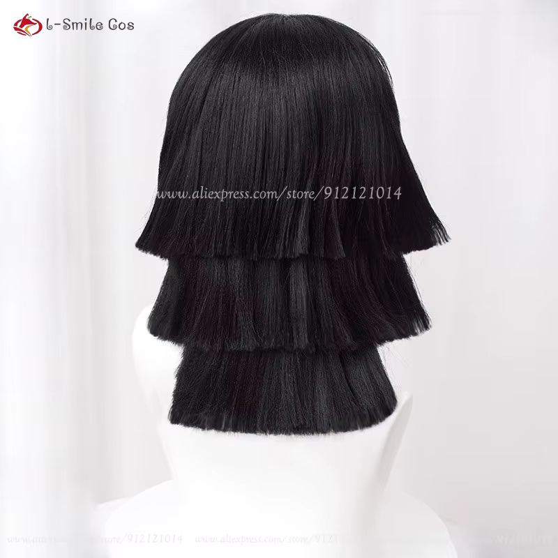 Perruque de Cosplay synthétique courte de 40cm