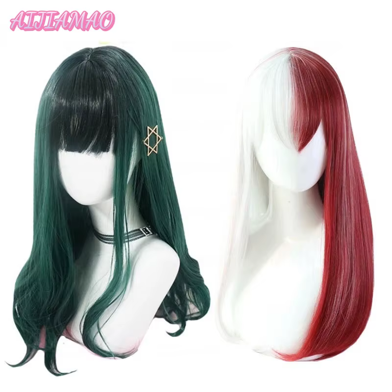 Perruque Longue Lolita avec Bonnet pour Femme