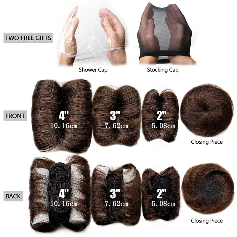 Tissage en lot brésilien naturel bouclé avec Closure circulaire