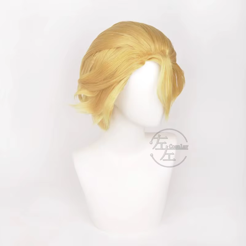 Stanley Snyder perruque dorée courte cheveux synthétiques Halloween carnaval fête Cosplay perruques fibre de résistance à la chaleur