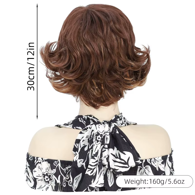 Perruque pour femmes, style tête complète naturelle