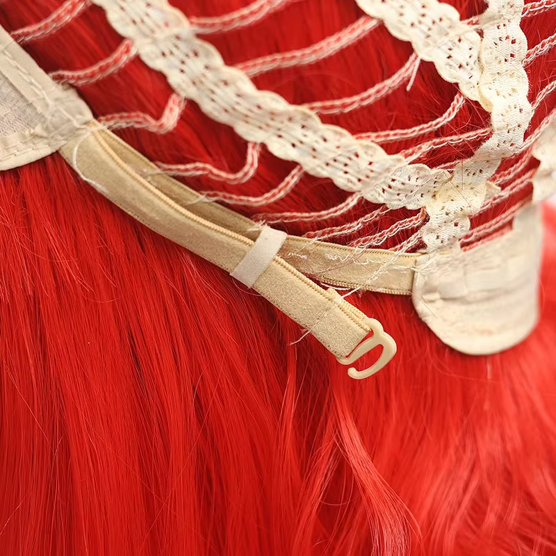 Genshin Impact Nilou Cosplay perruque cheveux synthétiques femmes longue perruque rouge queue de cheval perruque résistant à la chaleur perruques
