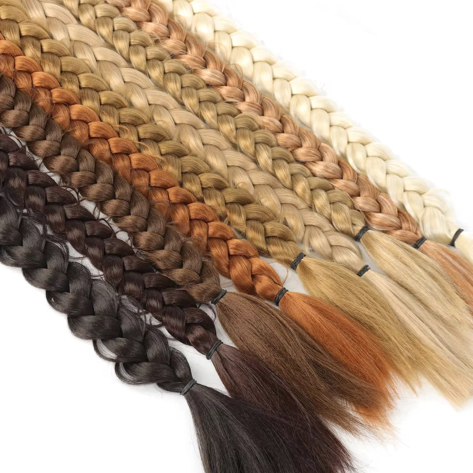 Extensions capillaires synthétiques tressées longues de 24 pouces pour femmes, accessoires capillaires en Fiber de haute température