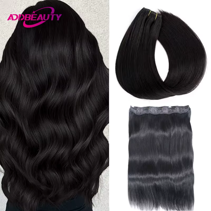 Clip droit dans l'extension de cheveux