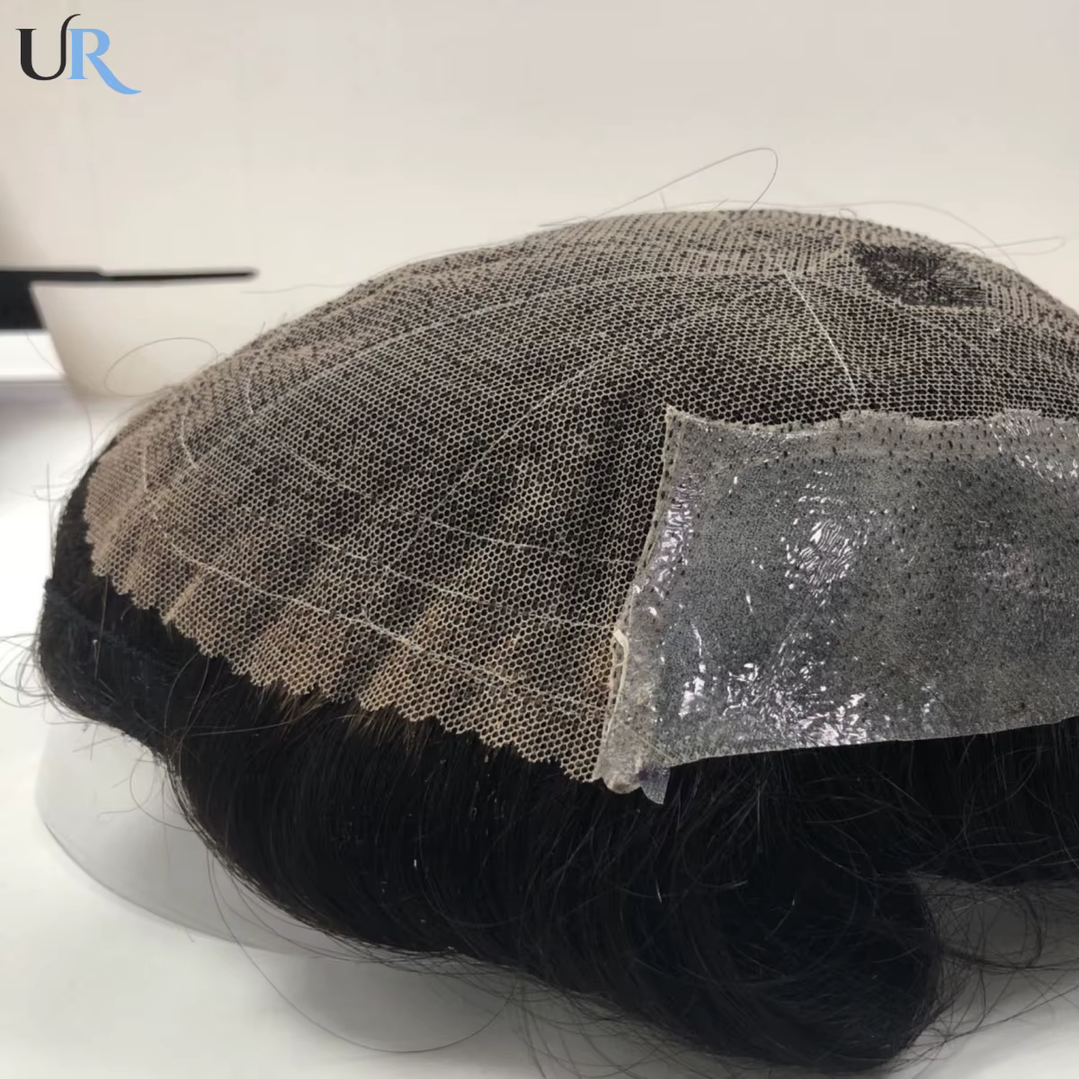 Toupet en dentelle avec base en PU pour hommes