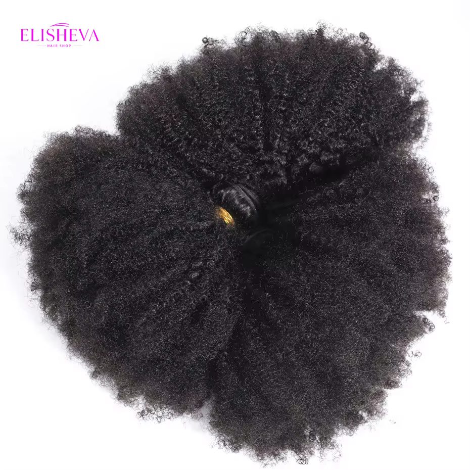 ELISHEVA Lot de 1/3/4 mèches de cheveux humains indiens bruts