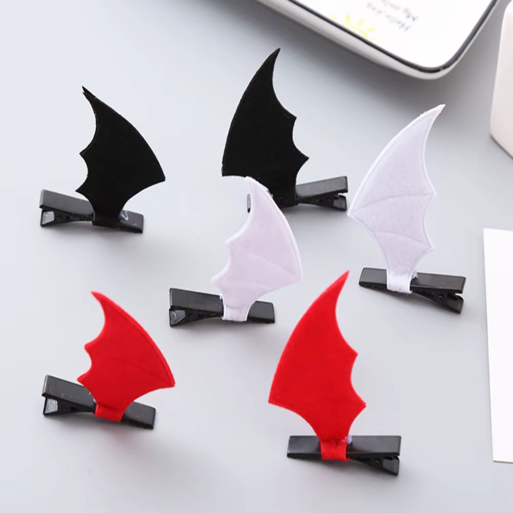 Pince à cheveux frange 3D avec ailes de chauve-souris douces