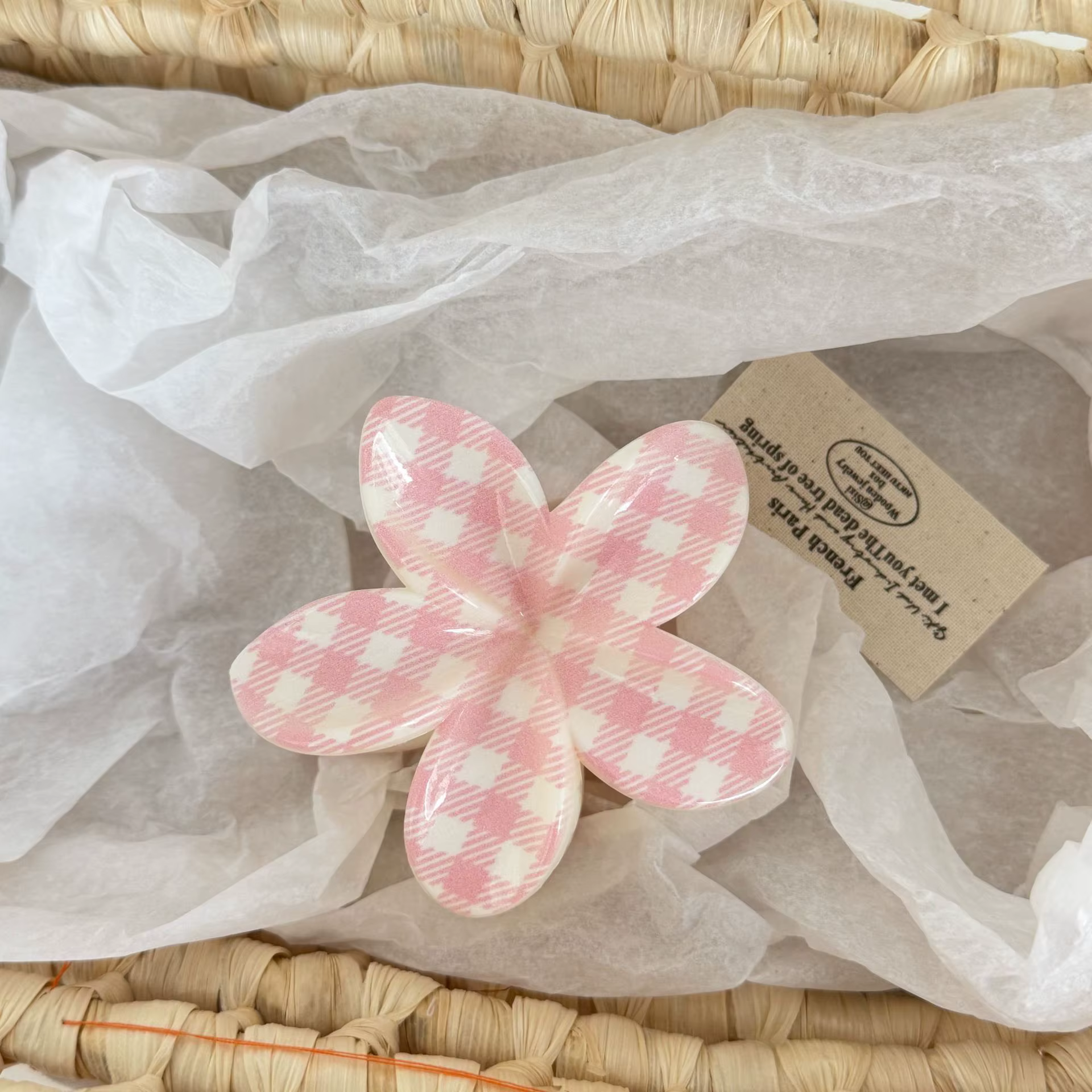 Pinces à cheveux florales rose bonbon pour femmes