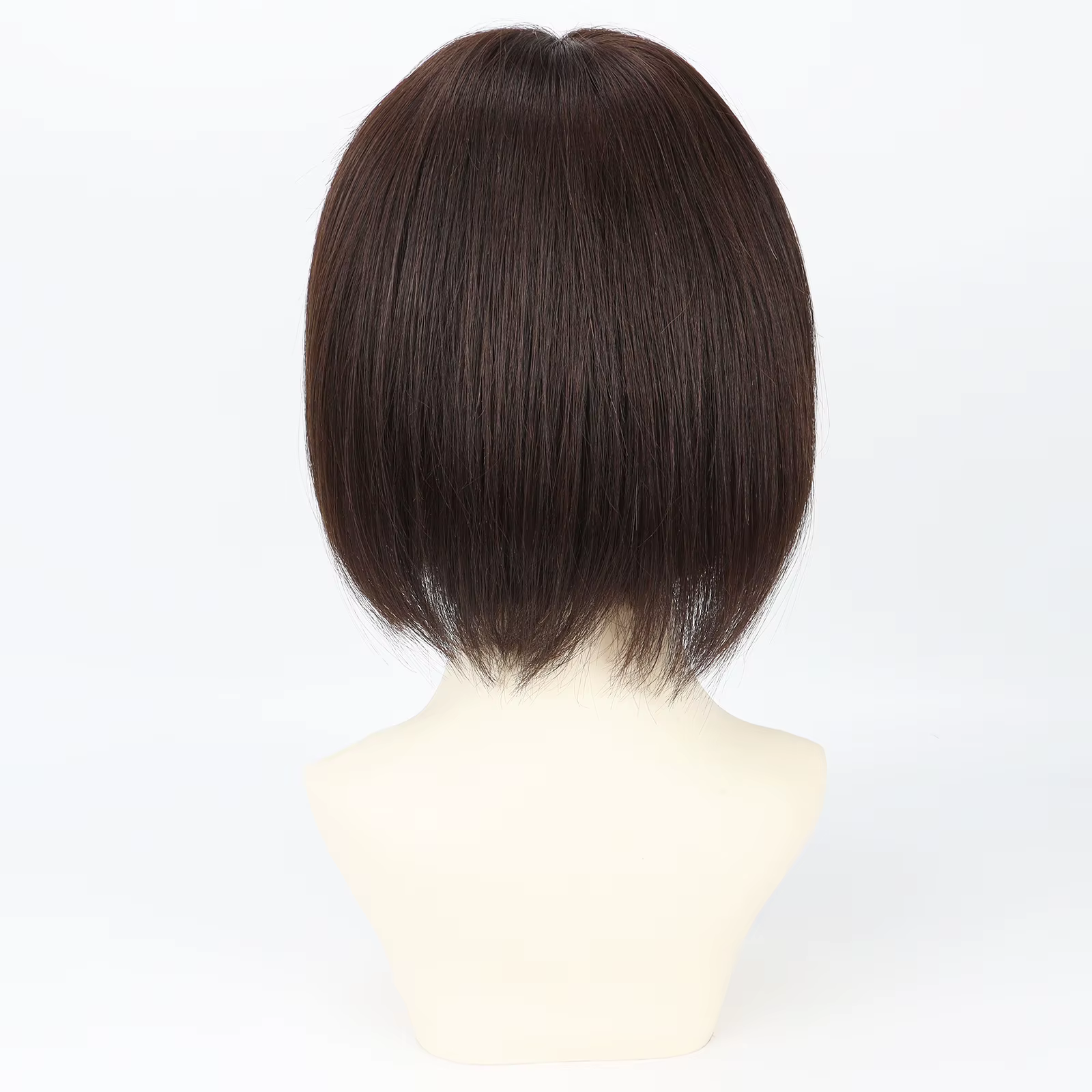 Perruque supérieure en soie avec dentelle avant courte Bob coupe lutin