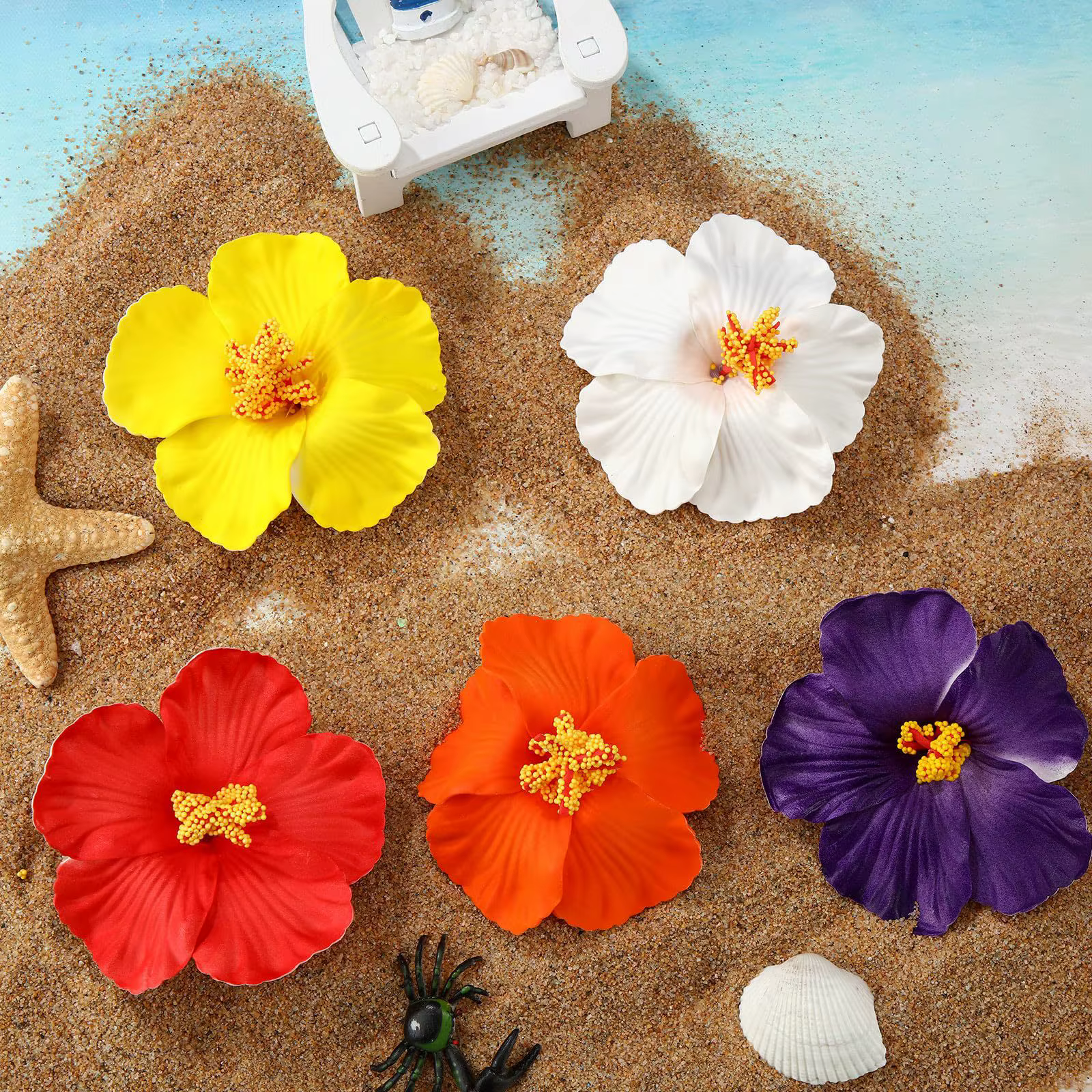 Bandeau de cheveux en fleurs d'hibiscus