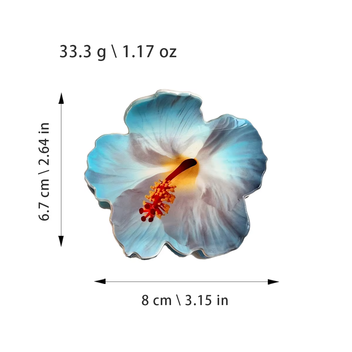 Pince à cheveux fleur d'hibiscus pour femme