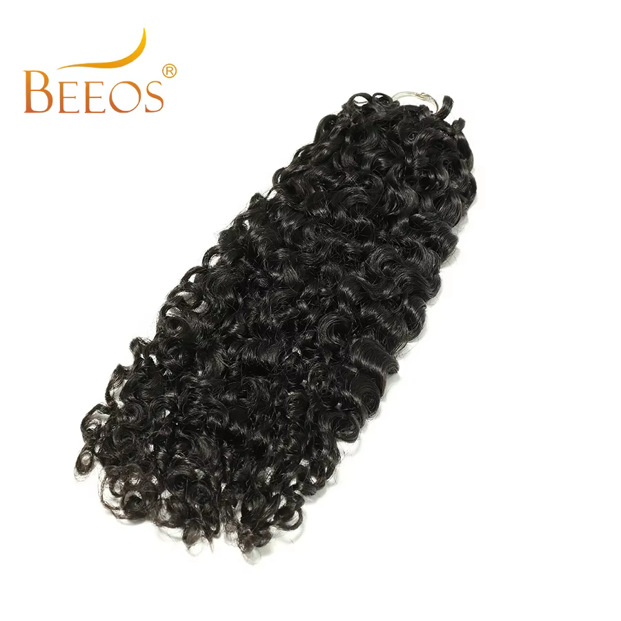 Crochet cheveux humains birmans bouclés pré-séparés Extensions