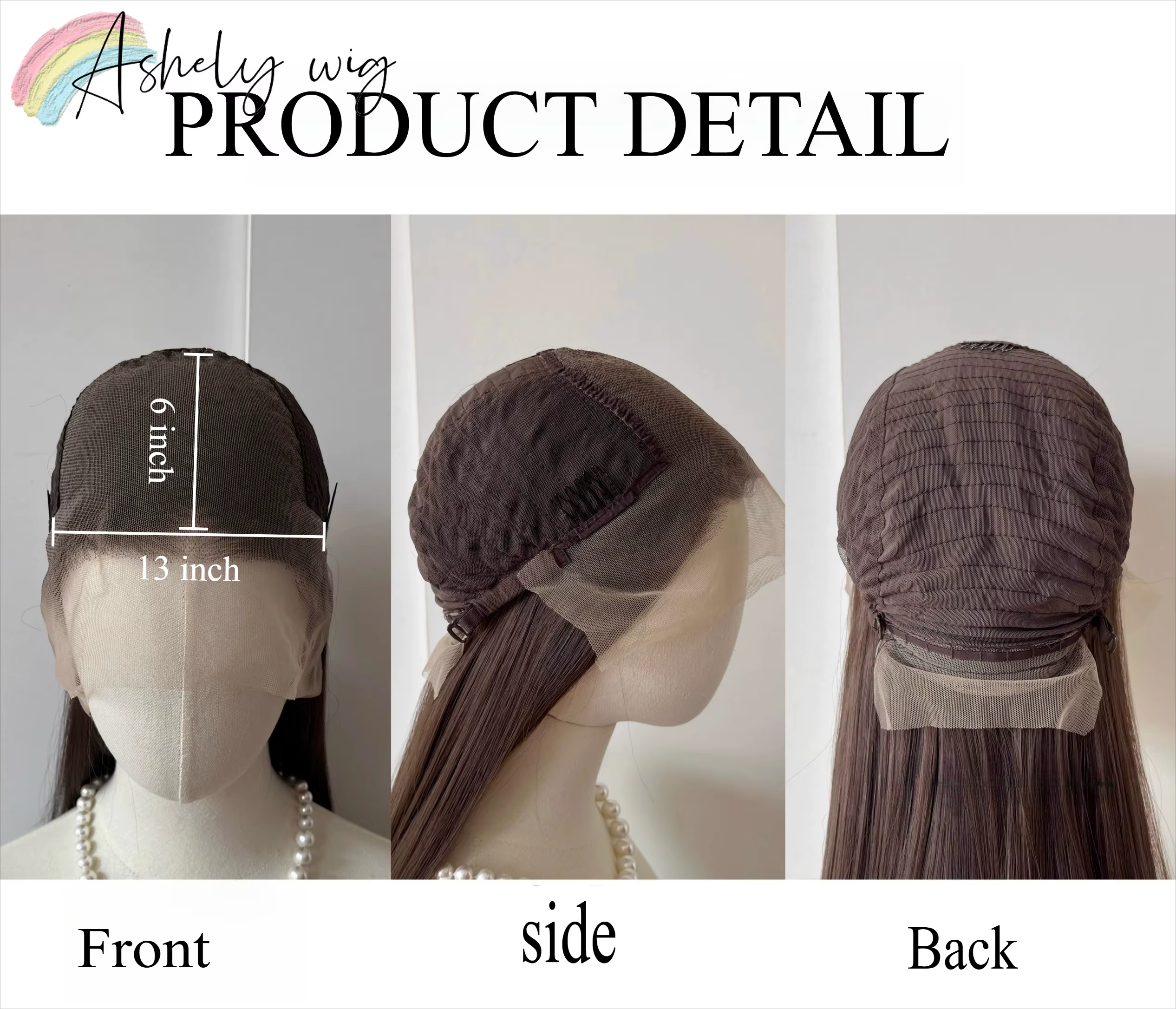 Perruque Lace Front Wig synthétique 13*6