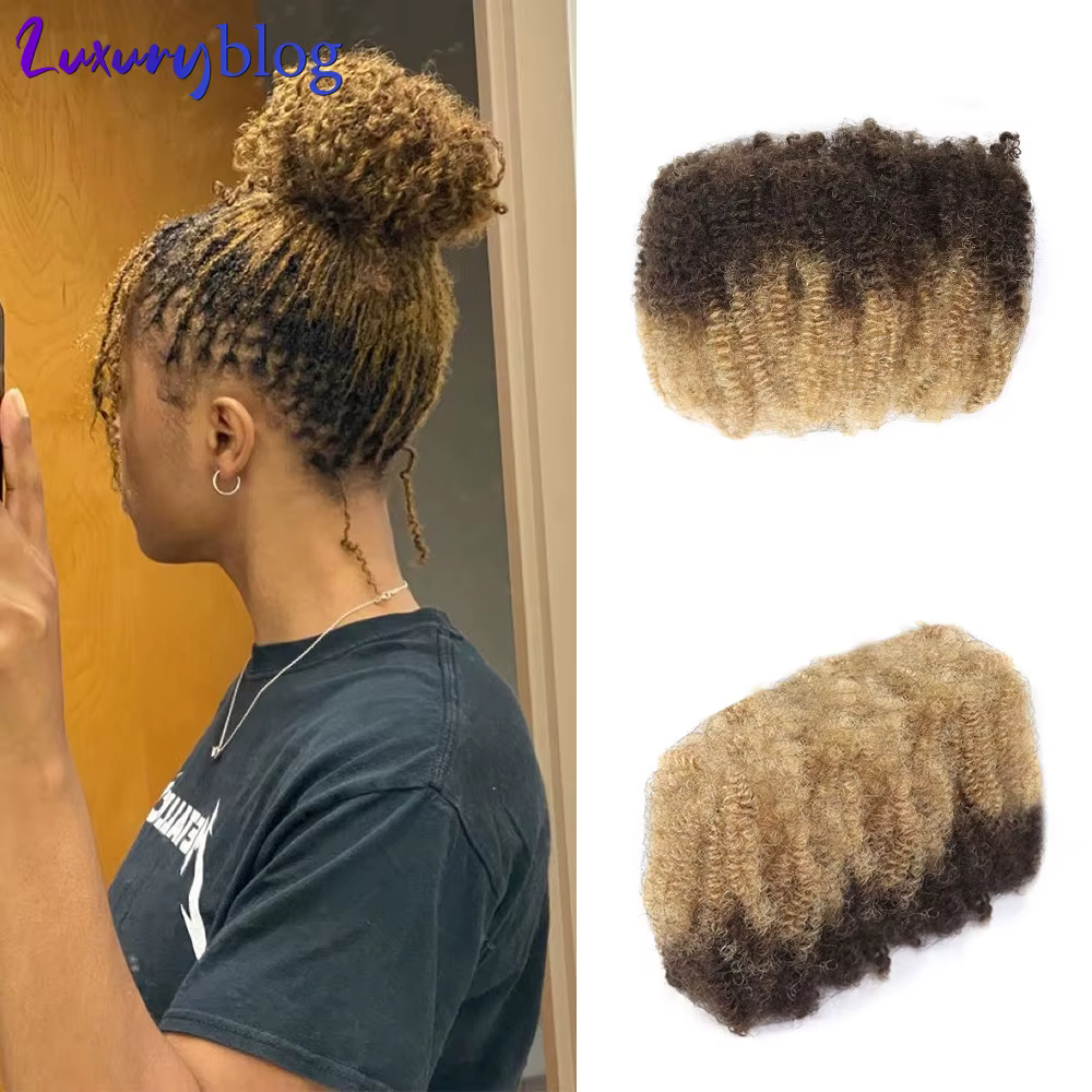 Extensions de cheveux humains Afro crépus bouclés en vrac