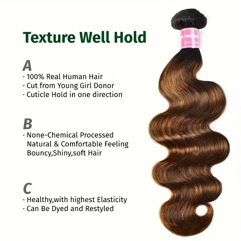 Mèches brésiliennes Body Wave brunes Balayage