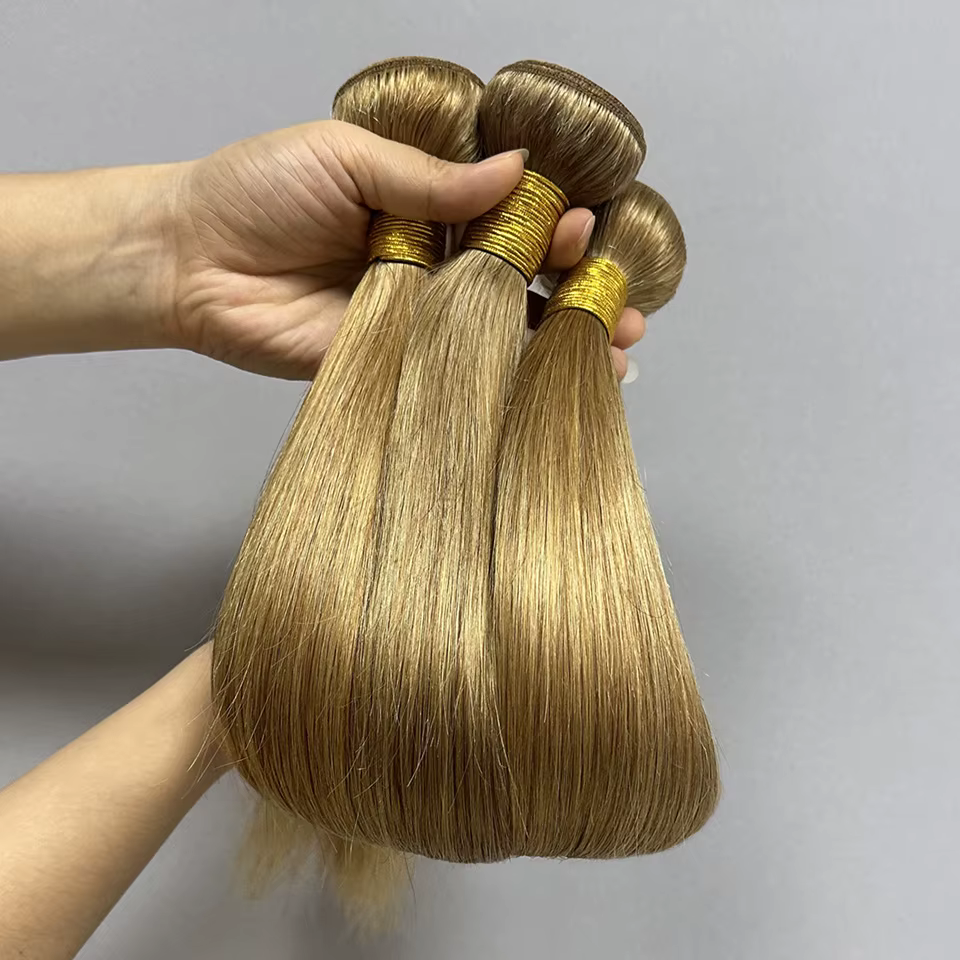 HairUGo # 27 Extensions de cheveux humains blond miel tissage