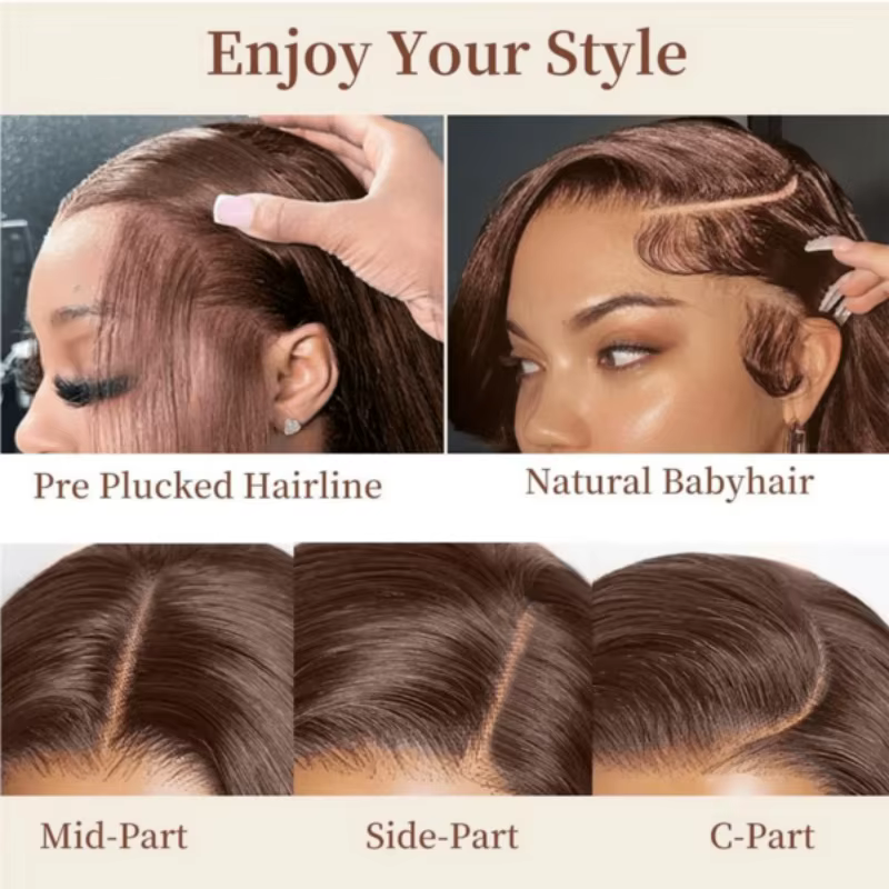 Perruques Lace Front HD 13x4 en cheveux humains brésiliens