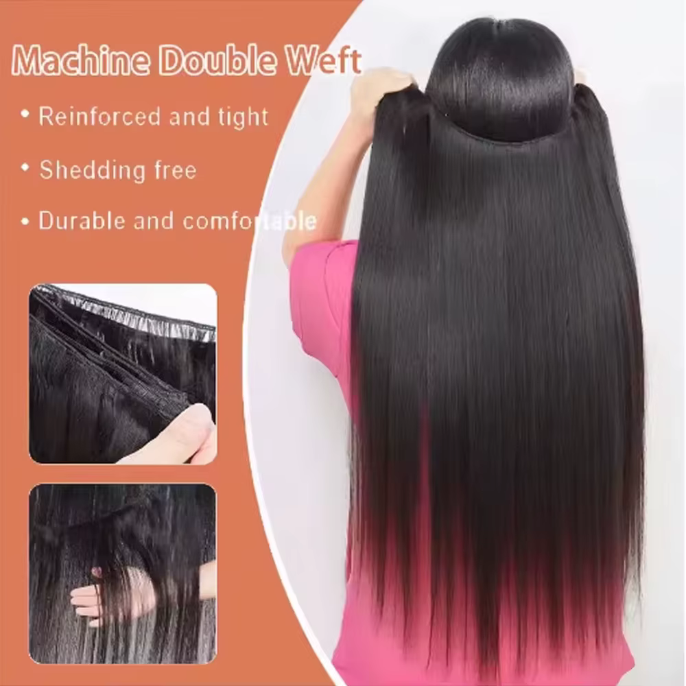 Extensions de cheveux humains brésiliens lisses vierges de 32 pouces
