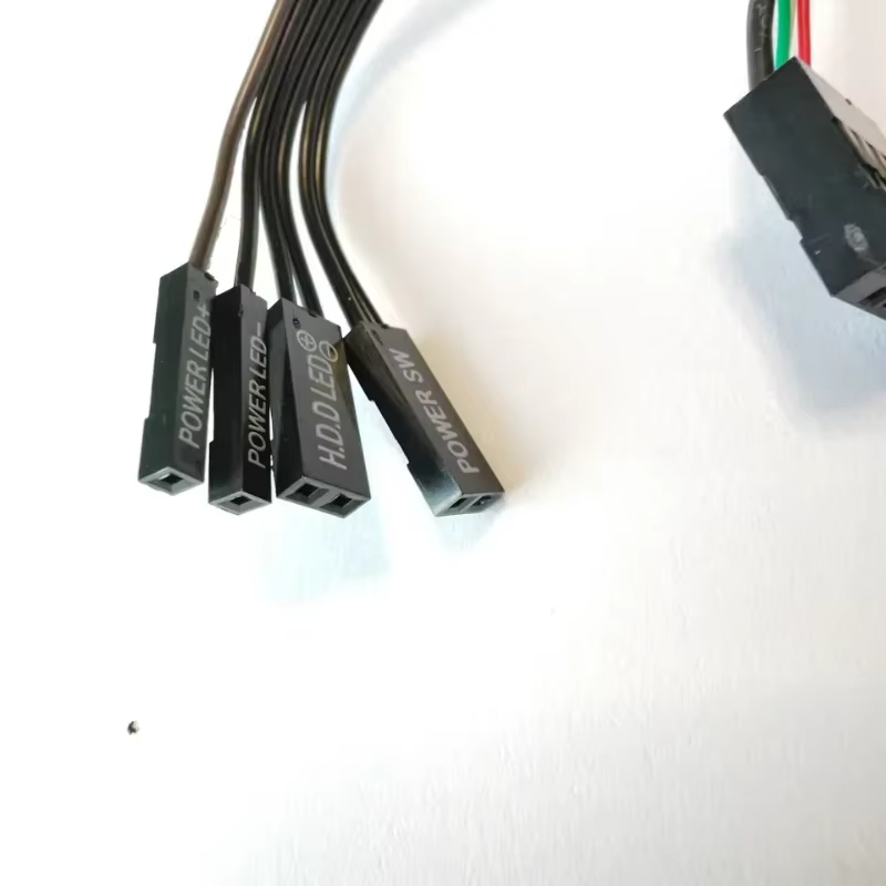 Transfert de données ITX Mini ordinateur Kit de câble d'extension avec 9 broches USB 3.0 TYPE-C connecteur 3.5mm Wild audio HDD interrupteur rette