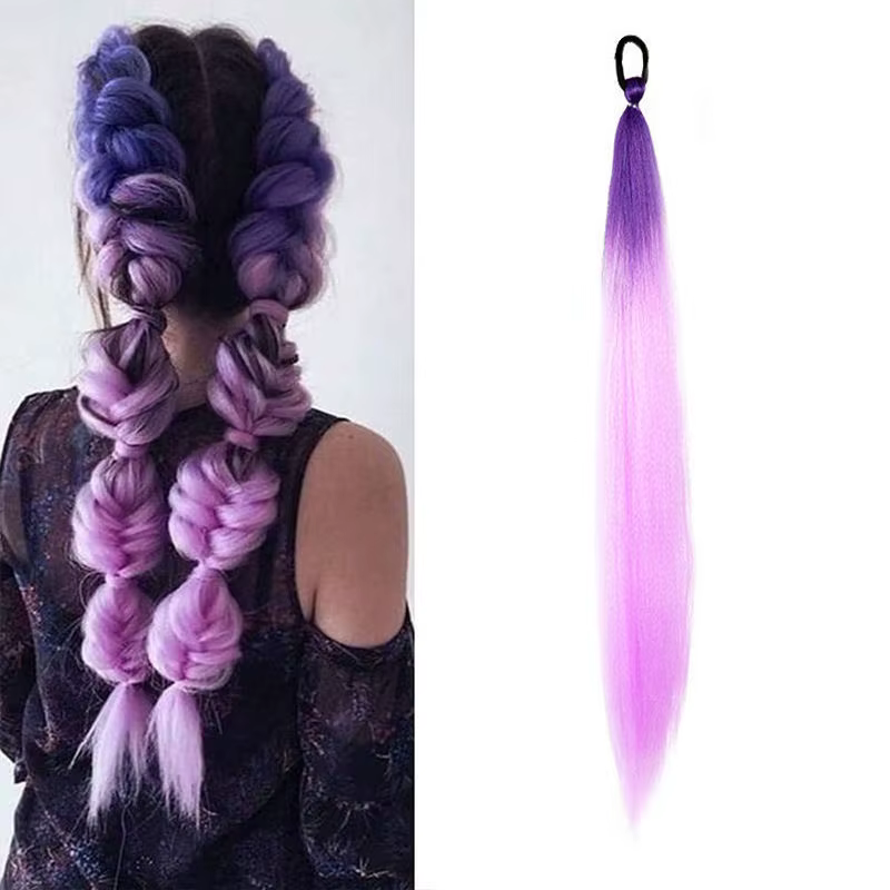 Nouvelles extensions de cheveux tressées colorées style Kpop