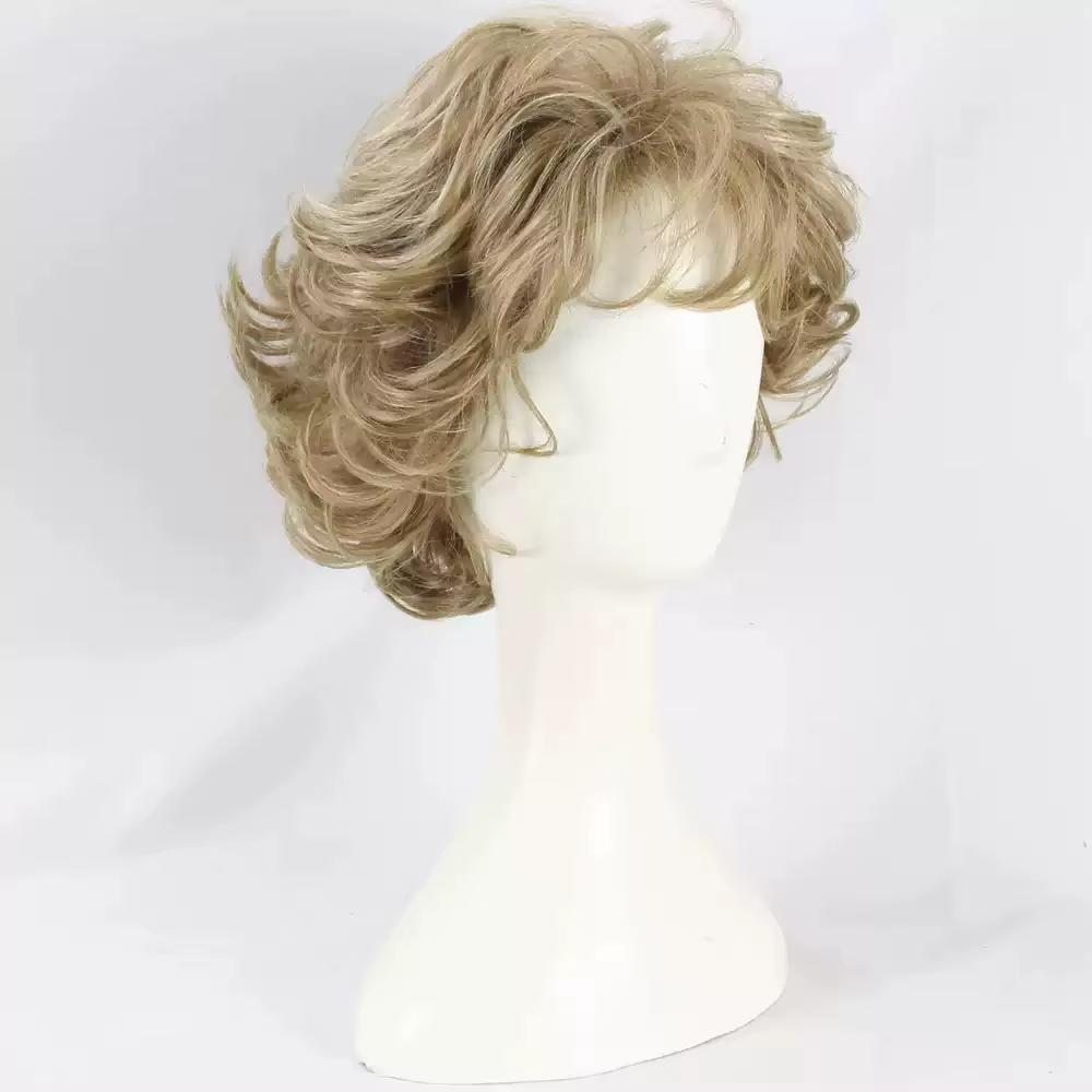 Perruque de Cosplay synthétique courte et bouclée de la reine Diana