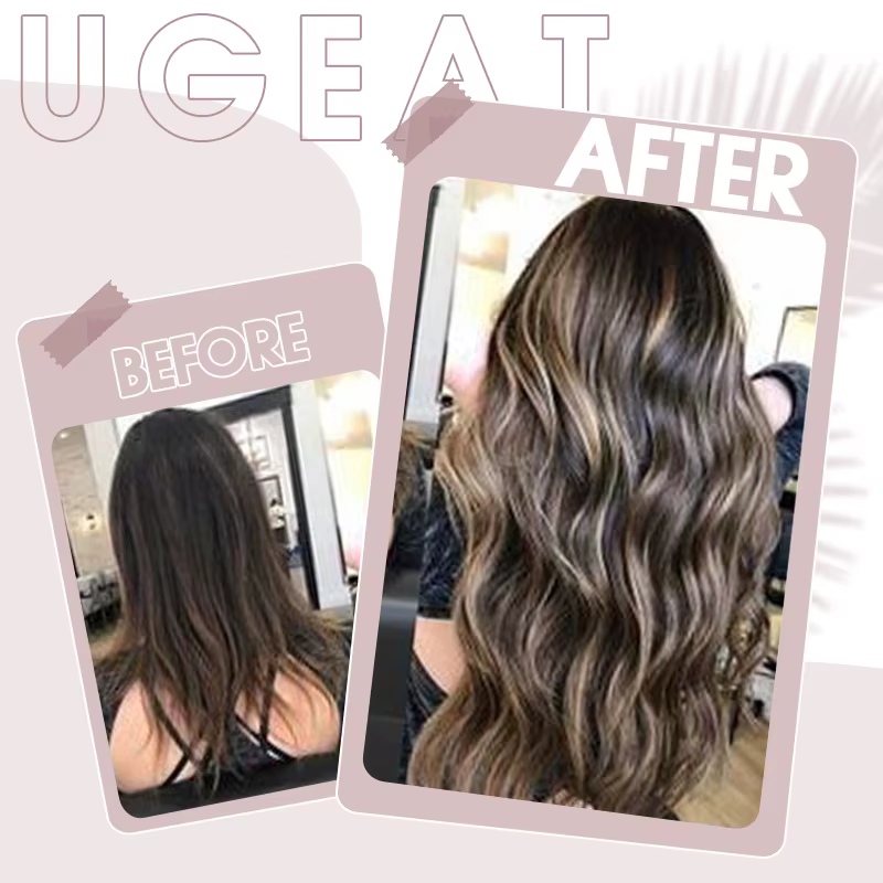 Ugeat – Extensions de cheveux naturels à pointe plate
