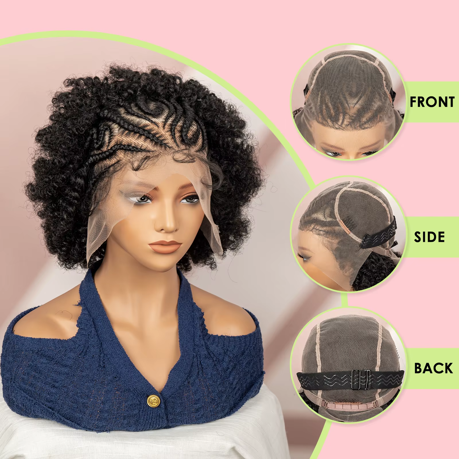Perruque Afro crépue bouclée