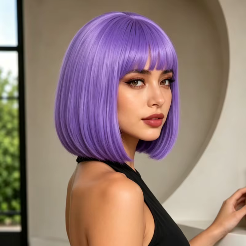Perruque courte synthétique pour femme