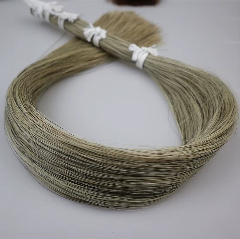 500g 100% vrais cheveux de queue de cheval blanc/noir/marron/gris violoncelle/Double basse/cheveux d'arc de violon
