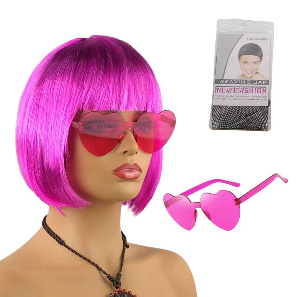 Perruque en fibre synthétique de la marque Anxin : coupe de cheveux bob avec frange