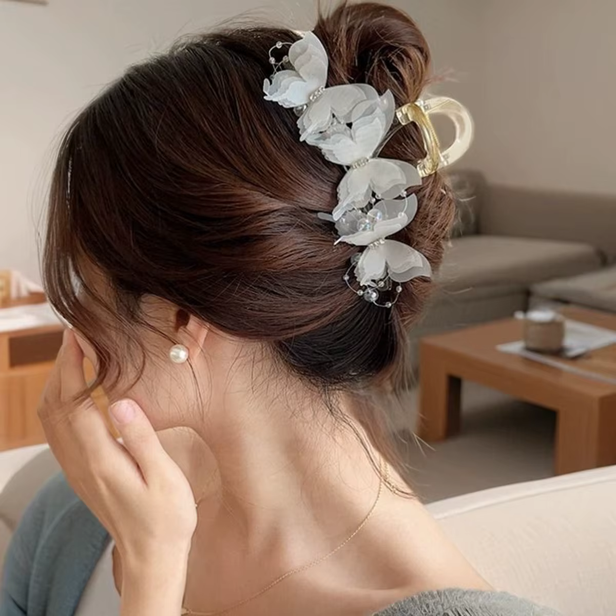 Superbe pince à cheveux papillon
