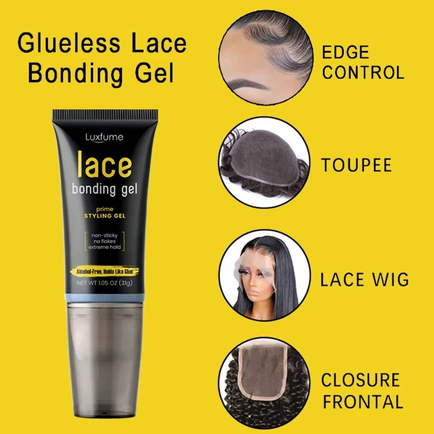 Colle pour perruque Lace Wig imperméable à forte tenue