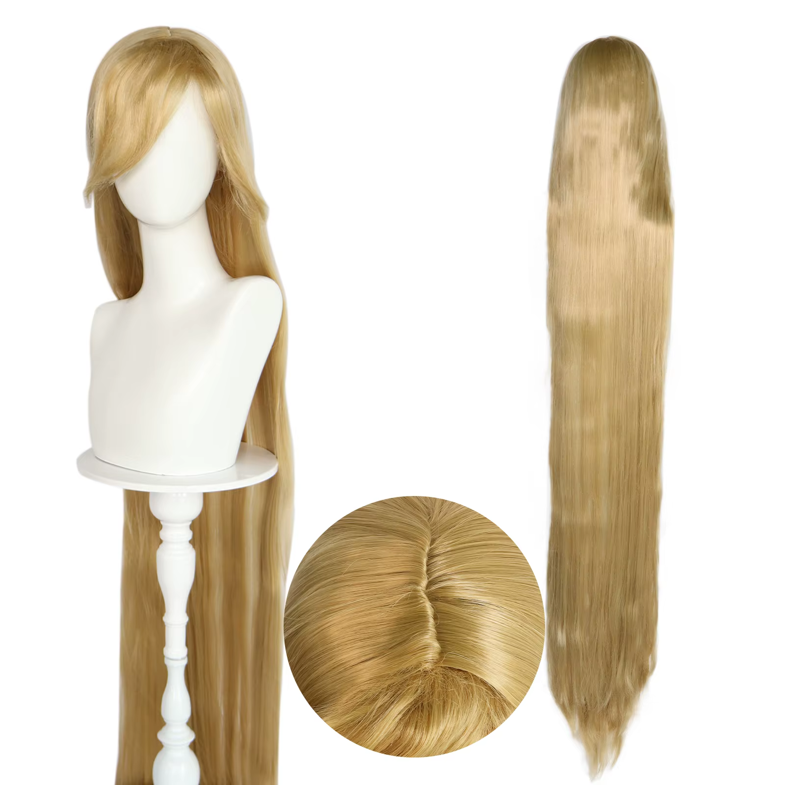 Perruque synthétique Blonde Extra longue