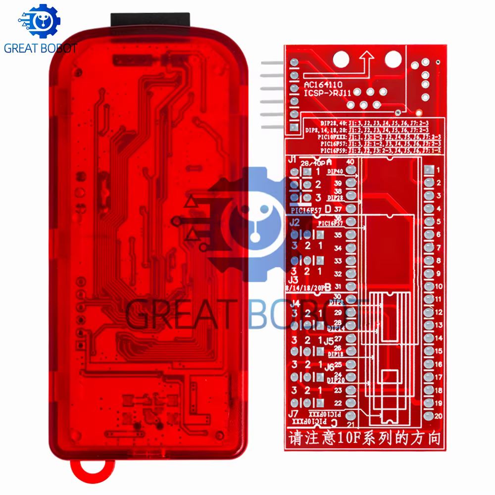 PICKIT3 PICKIT3.5 PICKIT 3 programmeur programmation hors ligne puce de microcontrôleur PIC + siège adaptateur de programmeur PIC