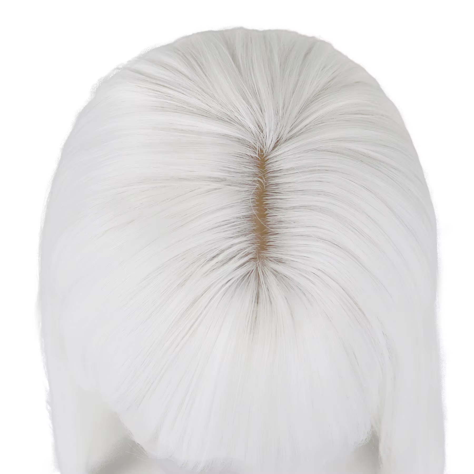 Perruque synthétique longue et lisse blanche pour femmes