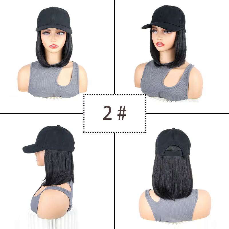 Extensions capillaires synthétiques pour casquette de Baseball