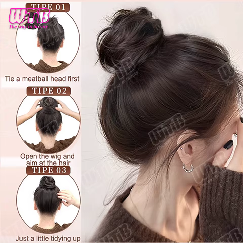 Perruque synthétique WTB Donut Bun