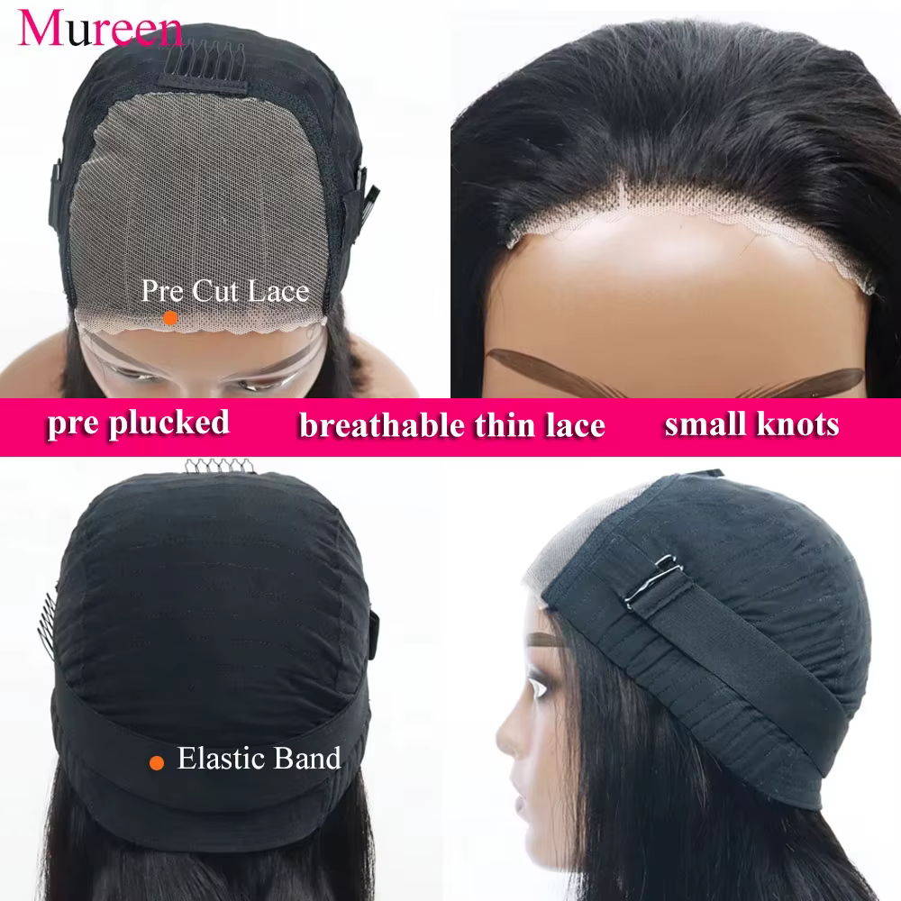 250% densité Bob perruque vague de corps porter et Go perruques sans colle pour les femmes prêt