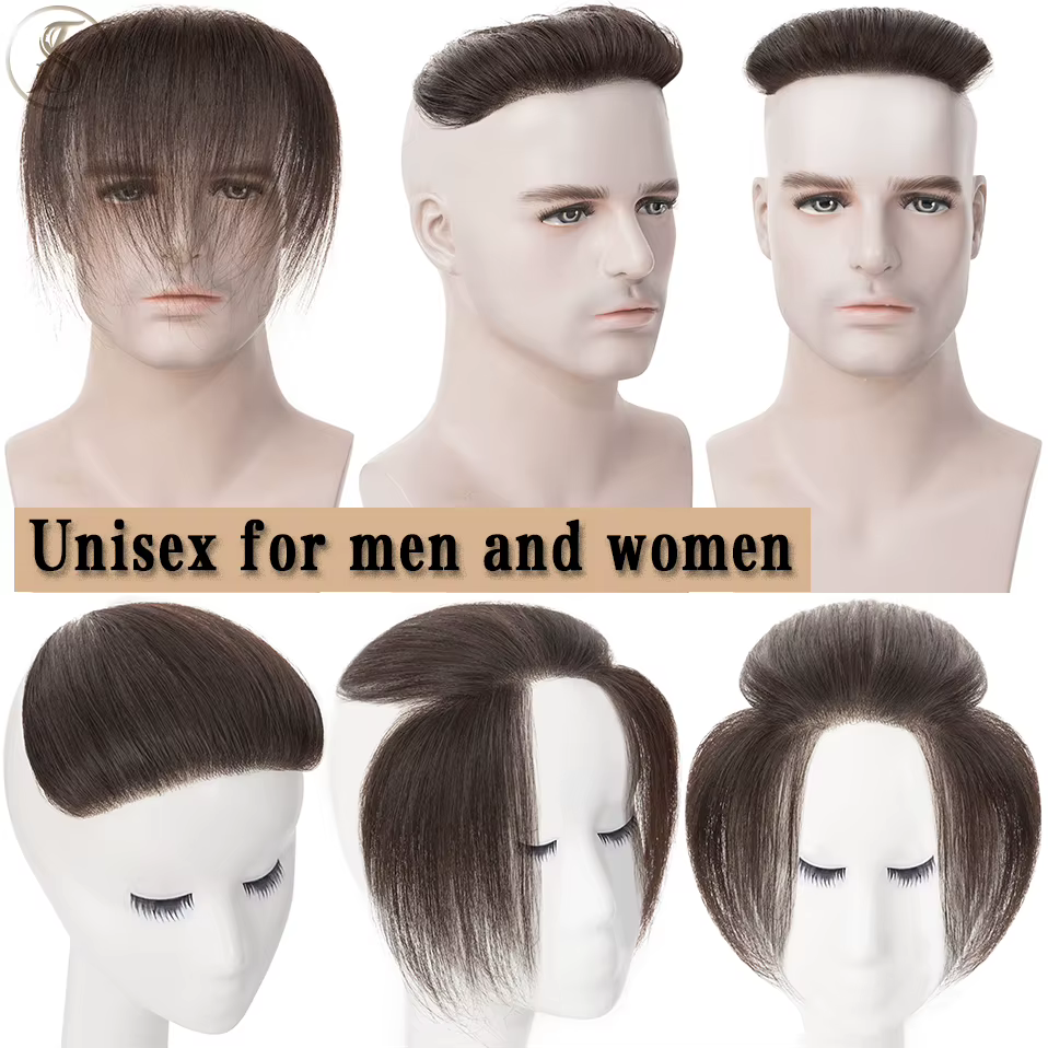 TESS toupet hommes 6 pouces cheveux humains 7g