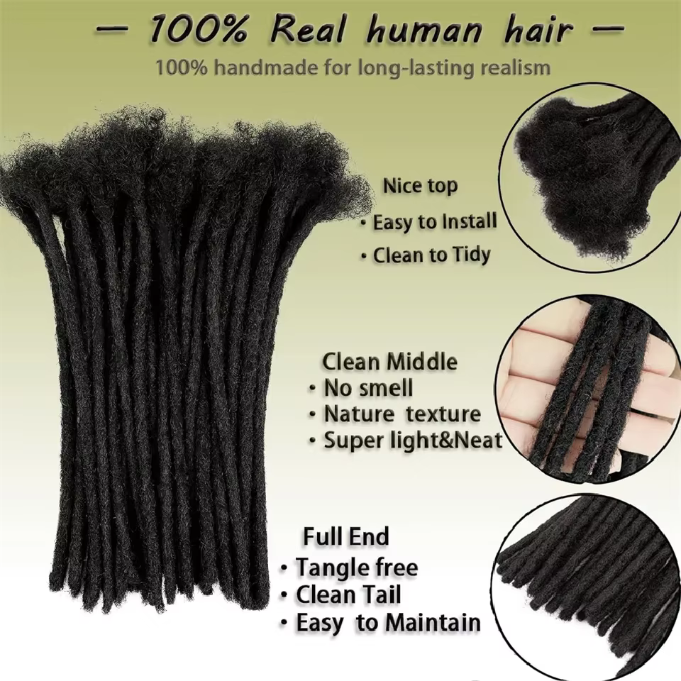 Extensions de dreadlocks faites à la main pour hommes et femmes