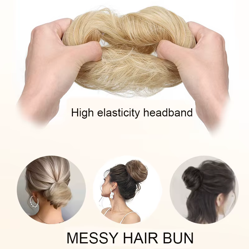 Chignon synthétique lisse de base pour femmes
