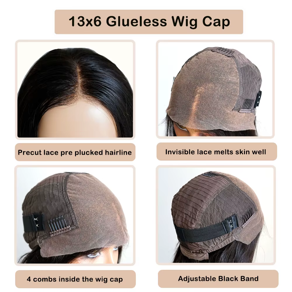 Perruque Lace Frontal Wig naturelle brésilienne bouclée à reflets blonds