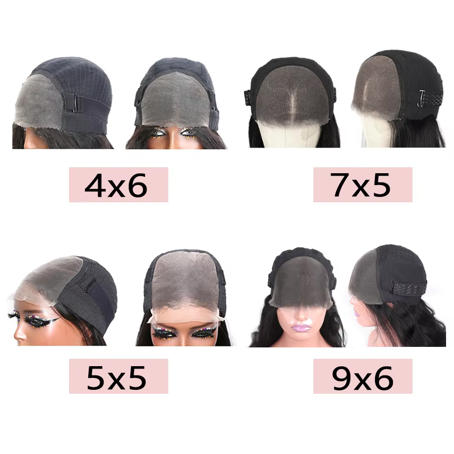 Perruque droite sans colle pour femme