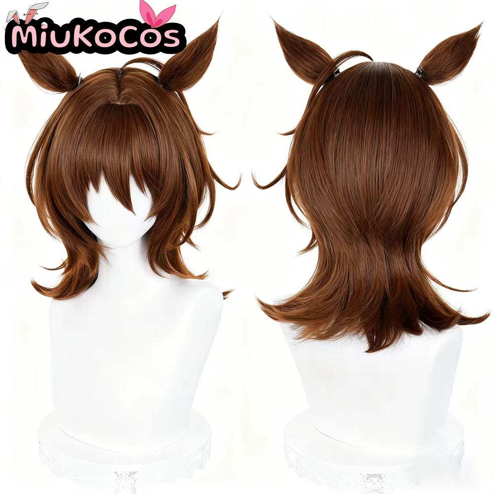 EN STOCK アvoisキン Agnes Tachyon Cosplay perruque avec oreilles et queue MiukoCosplay jeu Umamusume: joli Derby