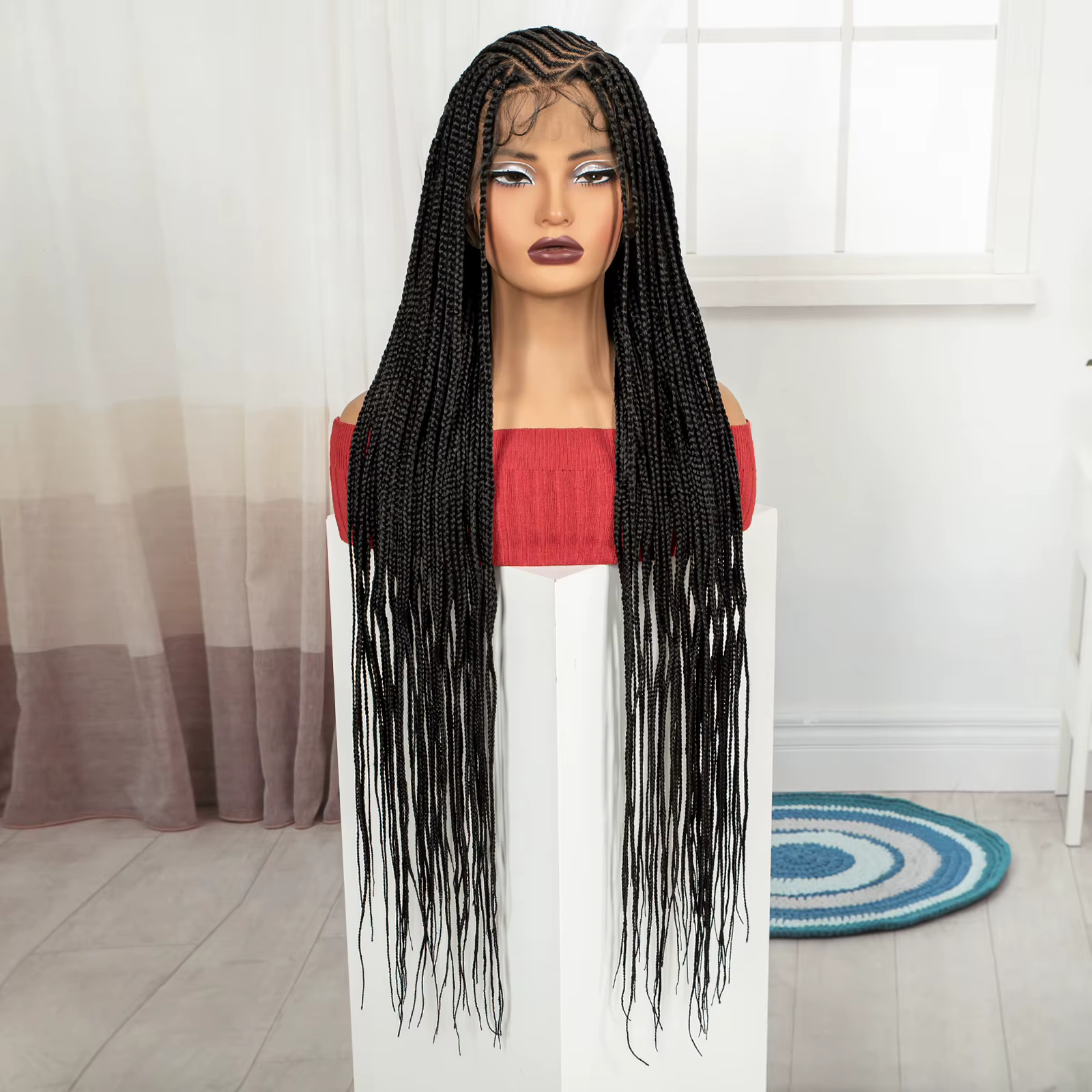 Perruques tressées en cornrows 36 pouces
