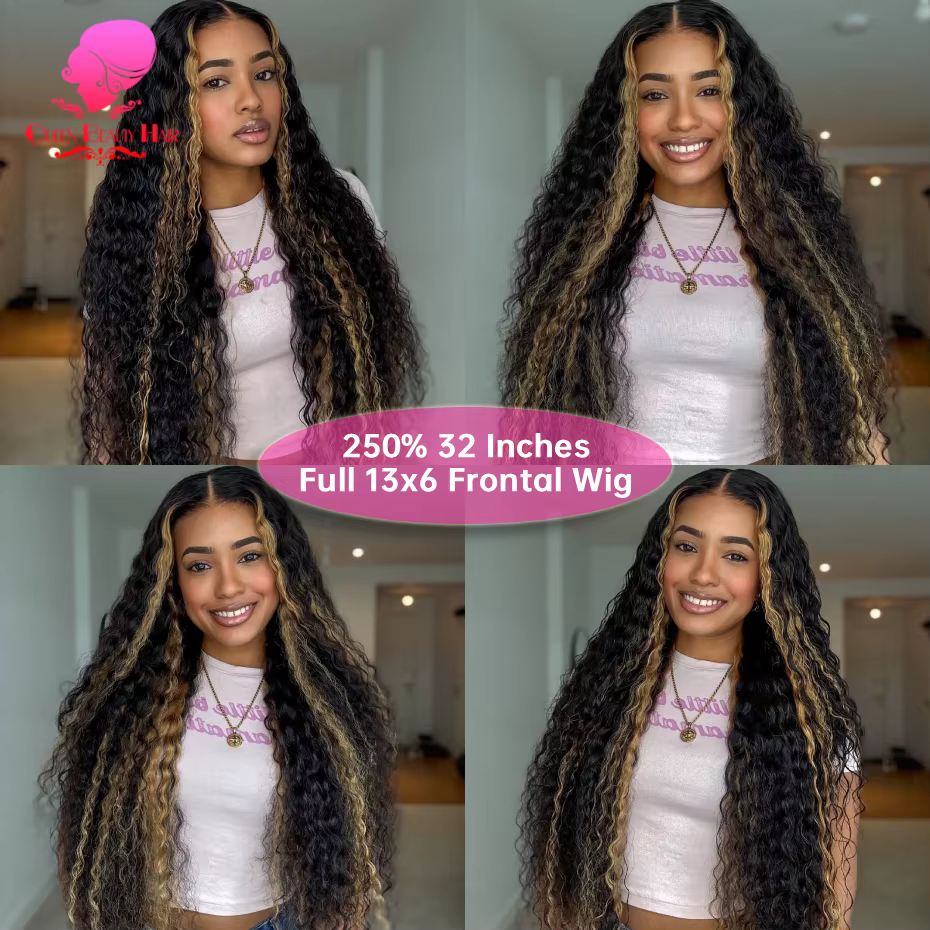 27 Perruques Skunk Stripe 13x4 13x6 360 Lace Frontal