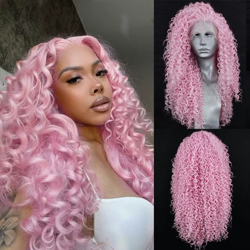 Charisma-Perruque Lace Front Synthétique Bouclée et Crépue
