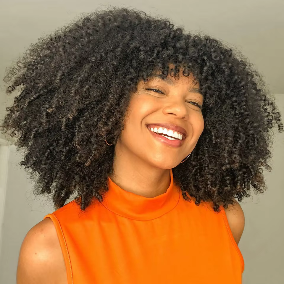 Blonde Afro crépus bouclés Bob perruque cheveux humains fait à la Machine sans colle perruque avec frange brésilienne Ombre Blonde courte Bob perruques cheveux humains