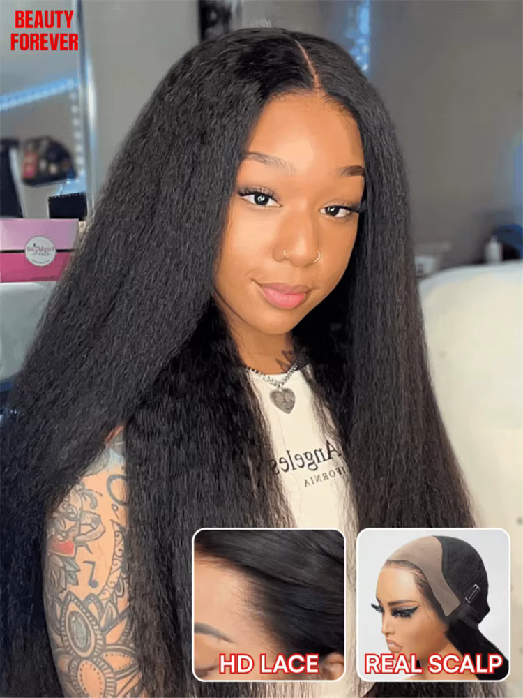 Beautyforever 13x4 HD Real Scalp ™ Perruque Invisible Sans Colle avec Dentelle Frontale