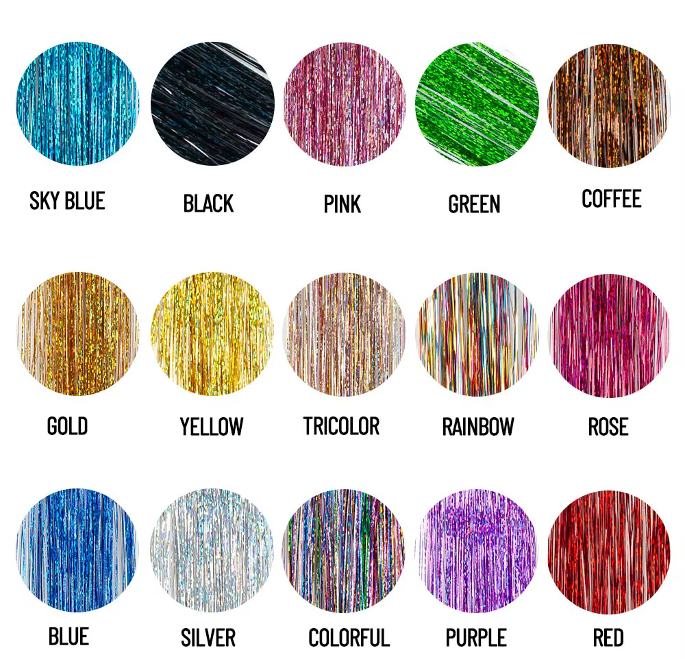 Extensions de cheveux colorés à clipser pour femmes et filles